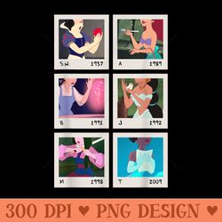 disney princess polaroid photo grid - png art files