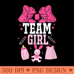 s team girl gender reveal baby shower - png design files