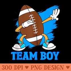 team boy american football baby gender reveal - png download