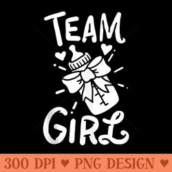 team girl gender reveal baby shower funny - png download