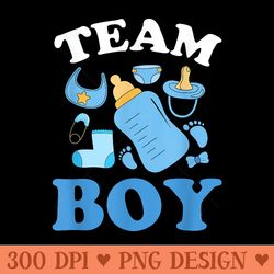 baby announcement team funny gender reveal party baby - printable png graphics