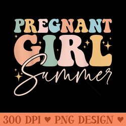 funny pregnancy reveal pregnant girl summer baby shower - png prints