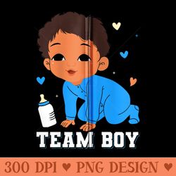 team baby party gender reveal announcement - png graphics