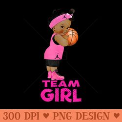 ethnic basketball team girl baby shower - png download with transparent background
