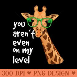 hipster giraffe glasses funny zoo animal african safari - printable png graphics