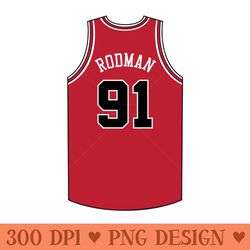 dennis rodman chicago jersey qiangy - high quality png files