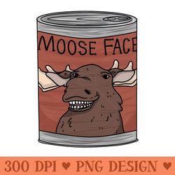 can o moose face - digital png downloads