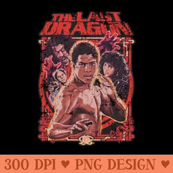 the last dragon look retro fan art design - unique png artwork