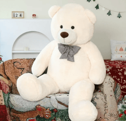 giant teddy bear 55 large stuffed animals plush toy , beige