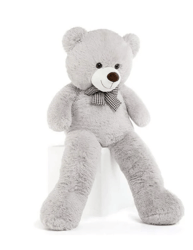 giant teddy bear 55" large stuffed animals plush toy , gray