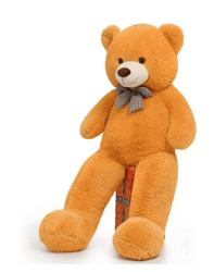 giant teddy bear 55" large stuffed animals plush toy , orange