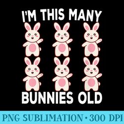 6 year old birthday bunny lover 6th birthday bunnies - transparent png download