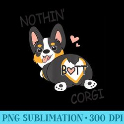 black tricolor corgi - png sublimation