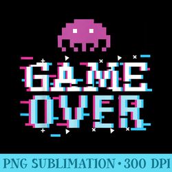 gaming game over aestthetic - sublimation graphics png