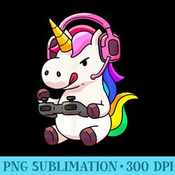 gaming unicorn girl gamer cute birthday girls - transparent png file download