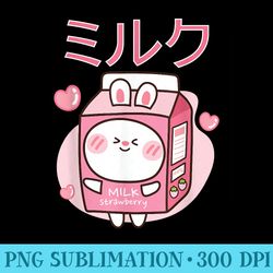 retro 90s 80s kawaii japanese writing strawberry milk - png download high quality