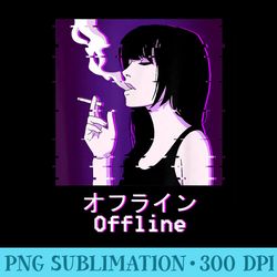 japanese vaporwave aesthetic graphic offline sad anime girl - png download website