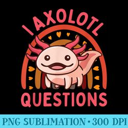 i axolotl questions cute baby girl vintage rainbow - png download icon