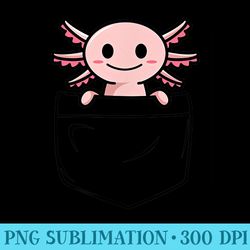 kawaii axolotl back to school pocket pet axolotls - sublimation printables png download