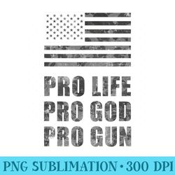 pro life pro god pro gun right to bear arms supporter flag - png picture download