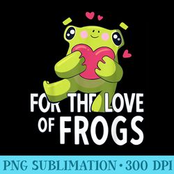 for the love of frogs kawaii frog with heart baby - png design files