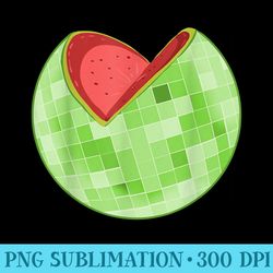 disco ball watermelon funny crystal fruit foodie - png graphics download