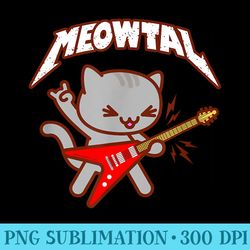 meowtal heavy metal guitar cat - unique sublimation patterns