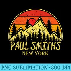 vintage paul smiths new york ny mountains hiking souvenir - download png picture