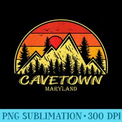 vintage cavetown maryland md mountains hike hiking souvenir - png picture download