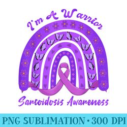 rainbow sarcoidosis warrior unbreakable purple awareness - download high resolution png