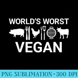 worlds worst vegan funny bbq t for grill masters - png image file download