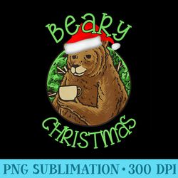 vault 33 yellow blue - exclusive png designs - easy-to-print and user-friendly designsy beary christmas grizzly bear cof
