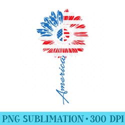 4th of july . peace sunflower american freedom usa flag - transparent png collection
