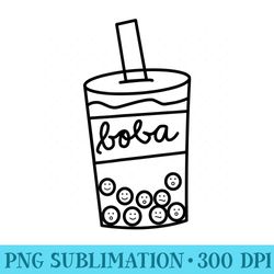 boba bubble milk tea - transparent png download