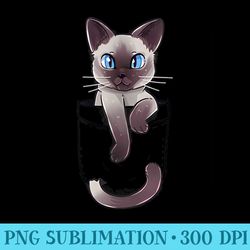 s pocket cute siamese cat kitten - png graphics download