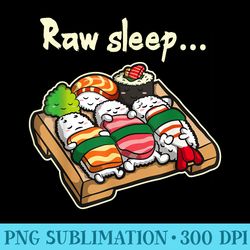 japanese anime kawaii sushi sleeping - png download illustration