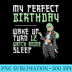 12th perfect birthday watch anime 12 years old anime girl - png download transparent background