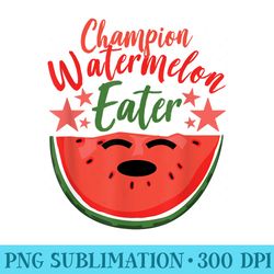 champion watermelon eater watermelon eating game - shirt template transparent