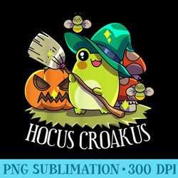 kawaii frog witch hat cottagecore aesthetic hocus croakus - png clipart download