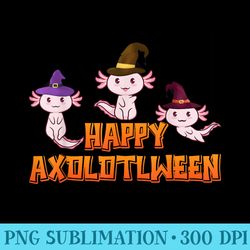 axolotl halloween with witch hat axolotl halloween - transparent png download