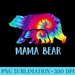 s mama bear family tie dye for mom - transparent png file