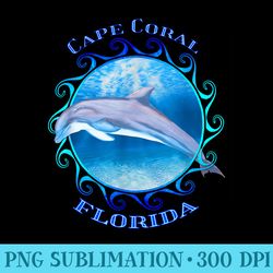 cape coral florida vacation souvenir dolphin - exclusive png designs