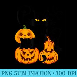 retro black cat halloween pumpkin for s - png design files