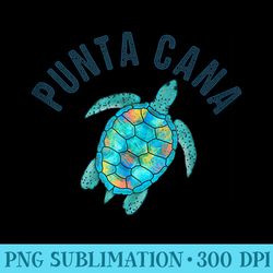 punta cana beach design sea turtle illustration - png graphics