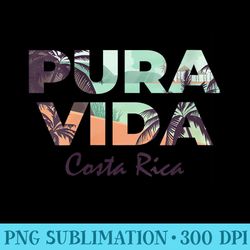 womens pura vida costa rica colorful tropical beach - modern png designs