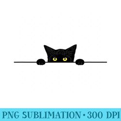 black cat print - printable png graphics