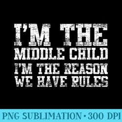 im the middle child im the reason we have rules - high quality png files