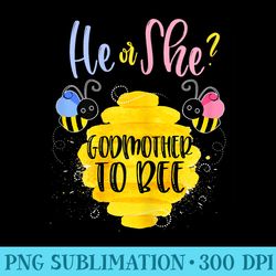 gender reveal what will it bee he or she godmother - shirt mockup download