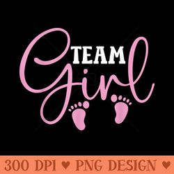 team girl gender reveal baby shower - png design downloads