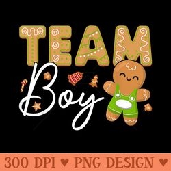 gingerbread christmas team girl gender reveal baby shower - png clipart download